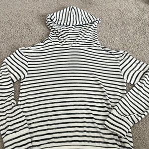 hooded stripey sweater - xs